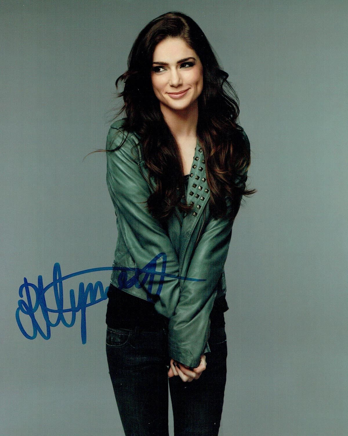 Janet MONTGOMERY SIGNED Autograph SEXY Posed 10x8 Photo Poster painting AFTAL COA Human Target