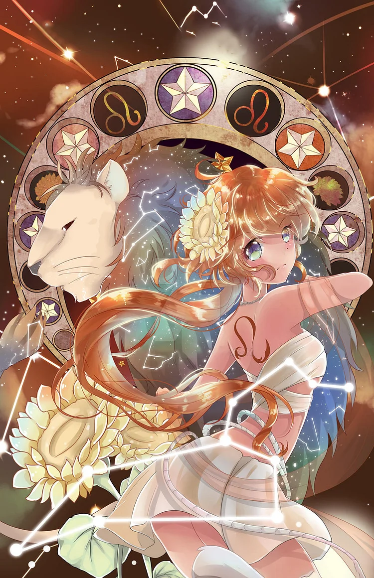 Anime Girl Constellation - Full Round 40*50CM