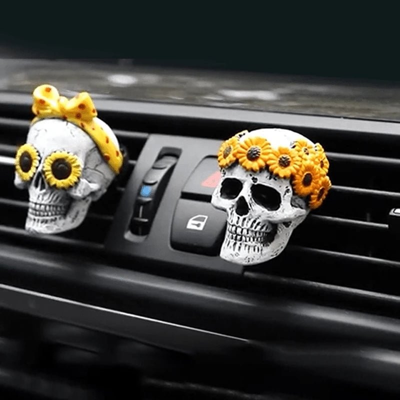 (🎃Halloween Promotion🎃)Scary Skulls Auto Air Freshener Halloween Ornament.(2Pcs)