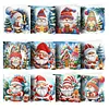 12Pcs DIY Diamond Painting Greeting Card with Envelopes&Tools Diamond Painting Greeting Card Set Multi Purpose Creative Birthday & Thanksgiving Card Kit