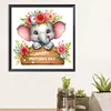 Diamond Painting-DIY Full Round Drill Elephant Mothers Day Slogan