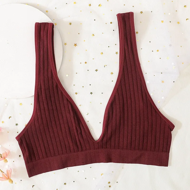 Seamless Bra Sports Bras For Women Plunge Bra Top Female Brassiere Deep V Sexy Women's Underwear Backless Bralette Lingerie