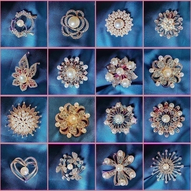 Elegant Pin Leaf Flower Alloy Women's Brooches