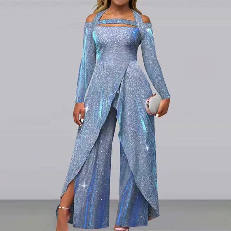 Brownm Brownm New Fashion Sexy Sleek Dress Slant Mid-Rise Temperament Commuting Jumpsuit