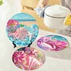 4Pcs Diamond Painting Table Mat with Holder for Dining Table(Beach Starfish 7)