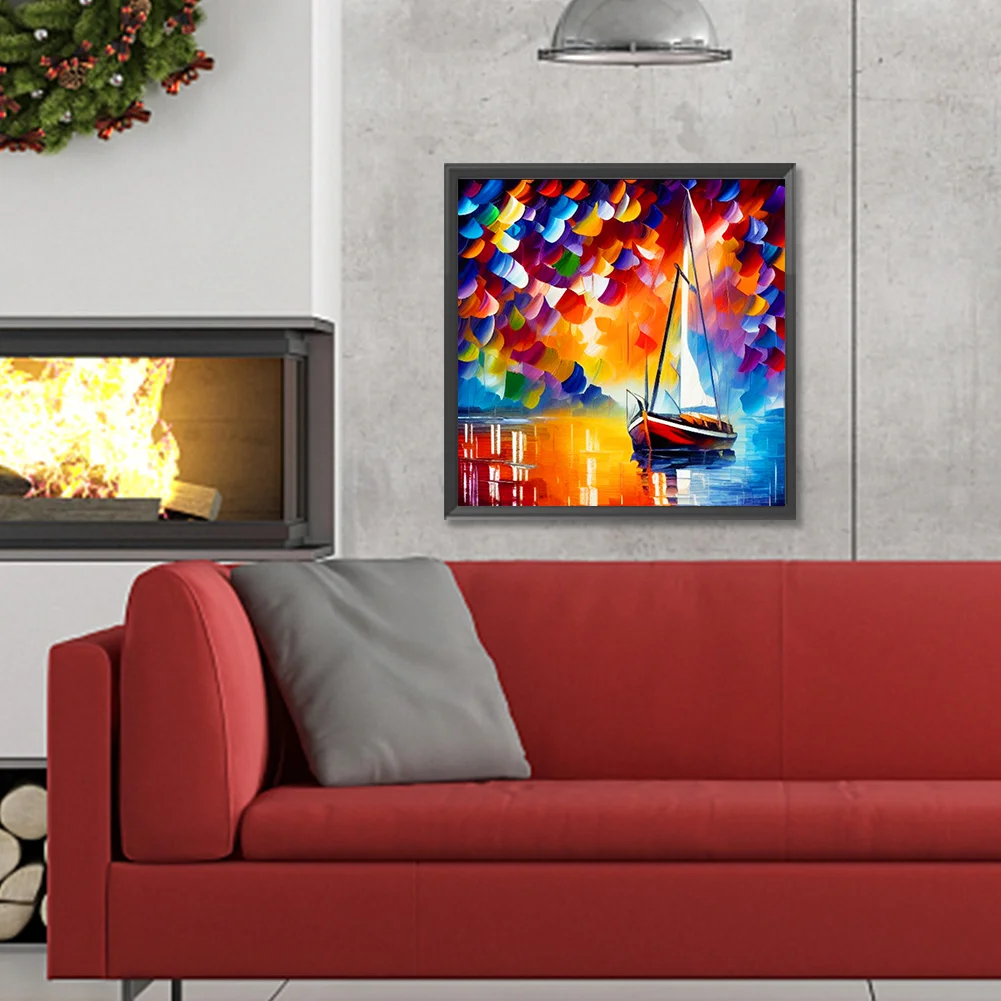 Diamond Painting - Full Round Drill - Oil Colour Car(Canvas|30*30cm)