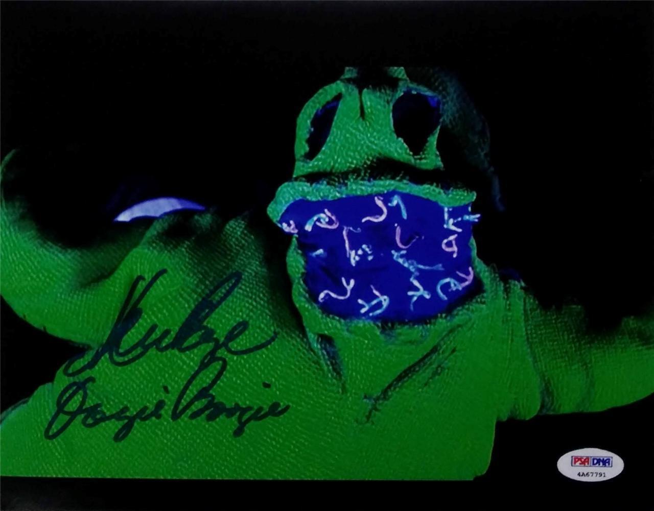 Ken Page Signed Oogie Boogie Nightmare Before Christmas 8x10 Photo Poster painting PSA 4A67791