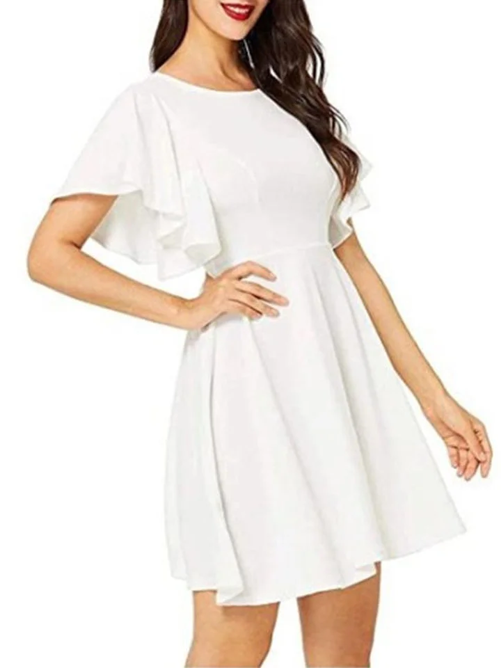 Solid Dress Loose Multicolor Dress Women White Dresses