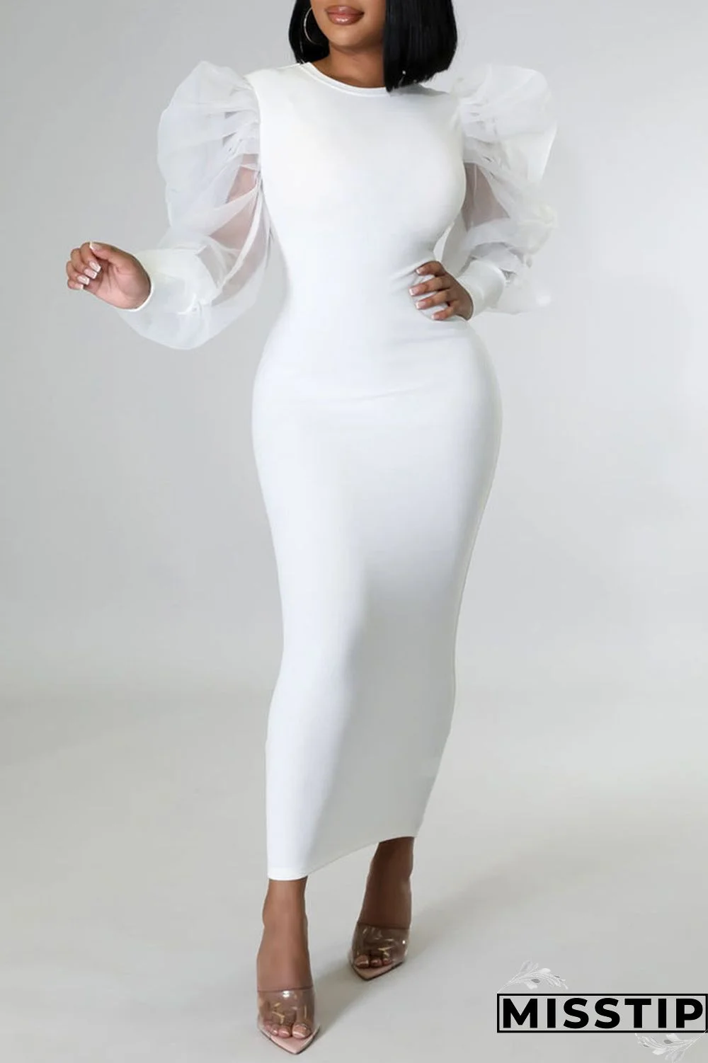 Black Fashion Casual Solid Patchwork O Neck Long Sleeve Dresses