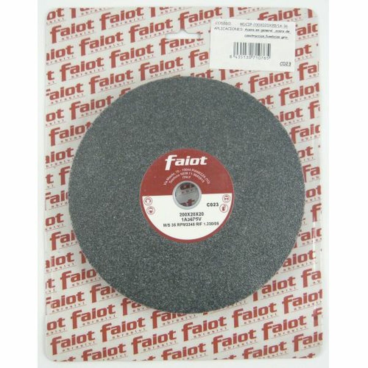 Abrasive wheel FAIOT 1A-36 200 mm Grey