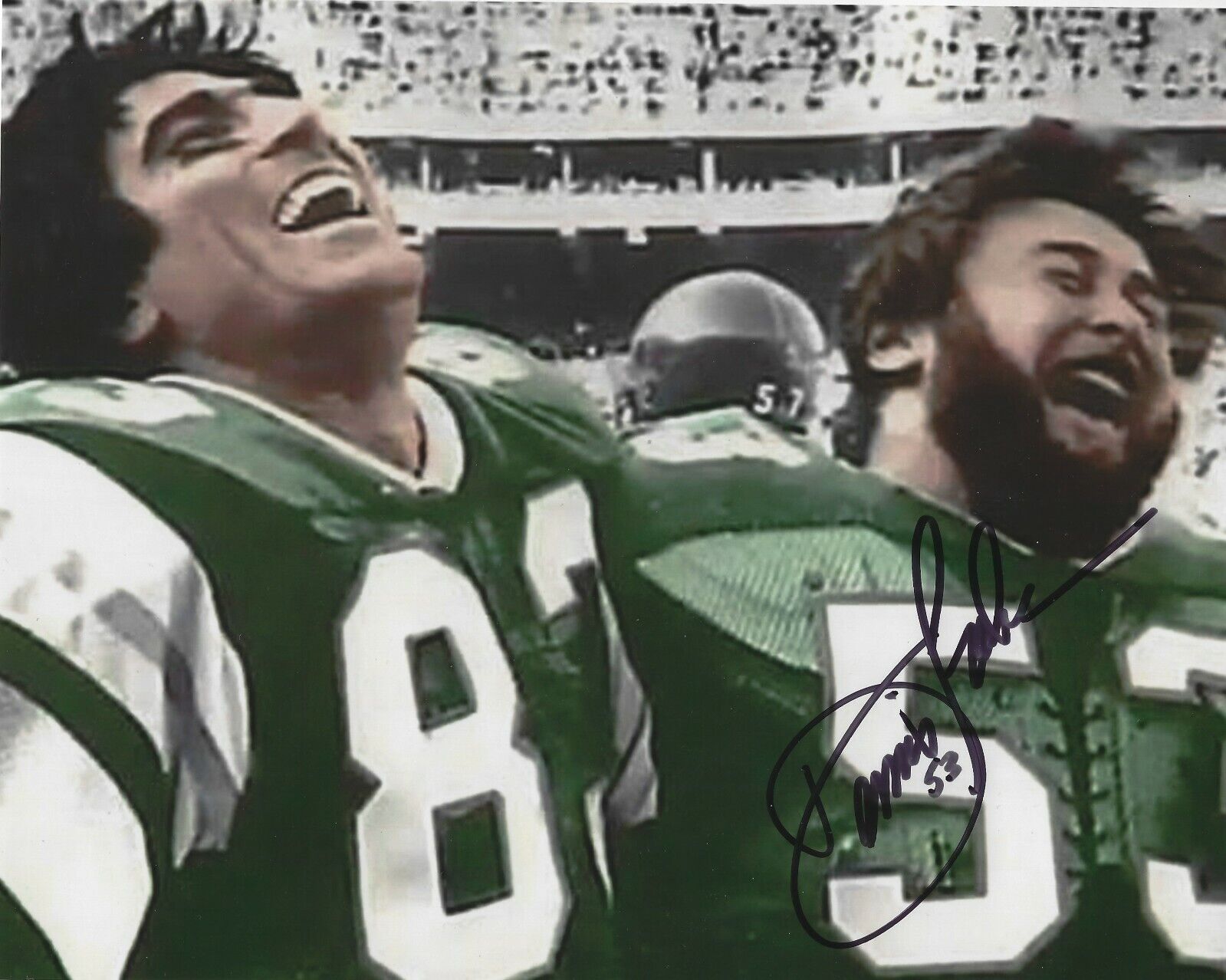 Autographed DENNIS FRANKS Philadelphia Eagles 8x10 Photo Poster painting w/COA