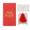 Arbre de no&euml;l 3D Pop-Up cartes de v&oelig;ux avec enveloppe