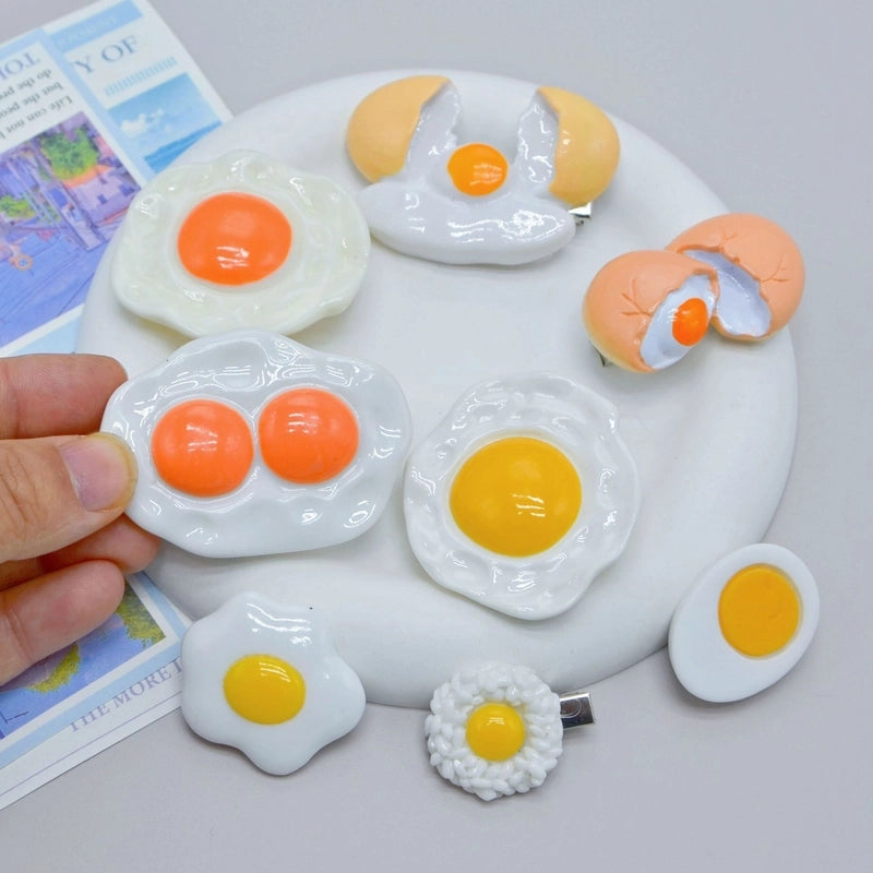 Women’s Cute Egg Plastic Epoxy Hair Clip