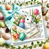 6PCS Diamond Painting Easter Greeting Card Kit for Birthdays Thanksgiving & Special Occasion