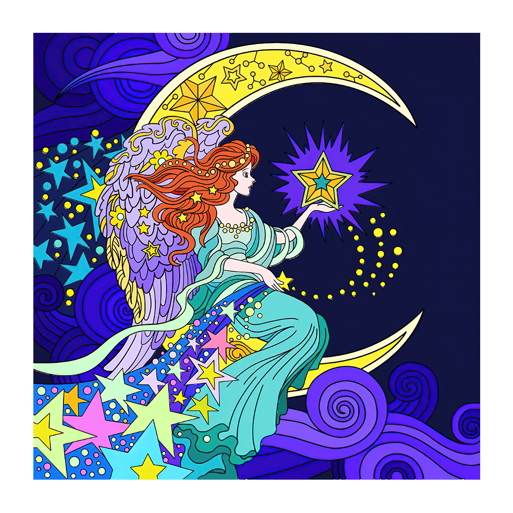 

30*30CM - Special Shaped Diamond Painting - Moon Fairy, 501 Original