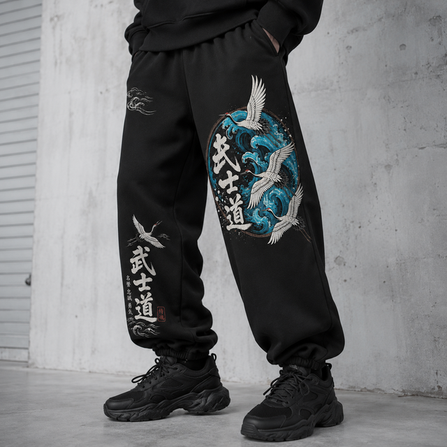 Techwear Blue Koi Jogger Pants