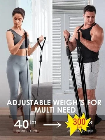 pornhint Pornhint 300lb Fitness Booty Resistance Elastic Band Workout for Training Home Exercise Sport Gym Dumbbell Harness Set Expander Equipment
