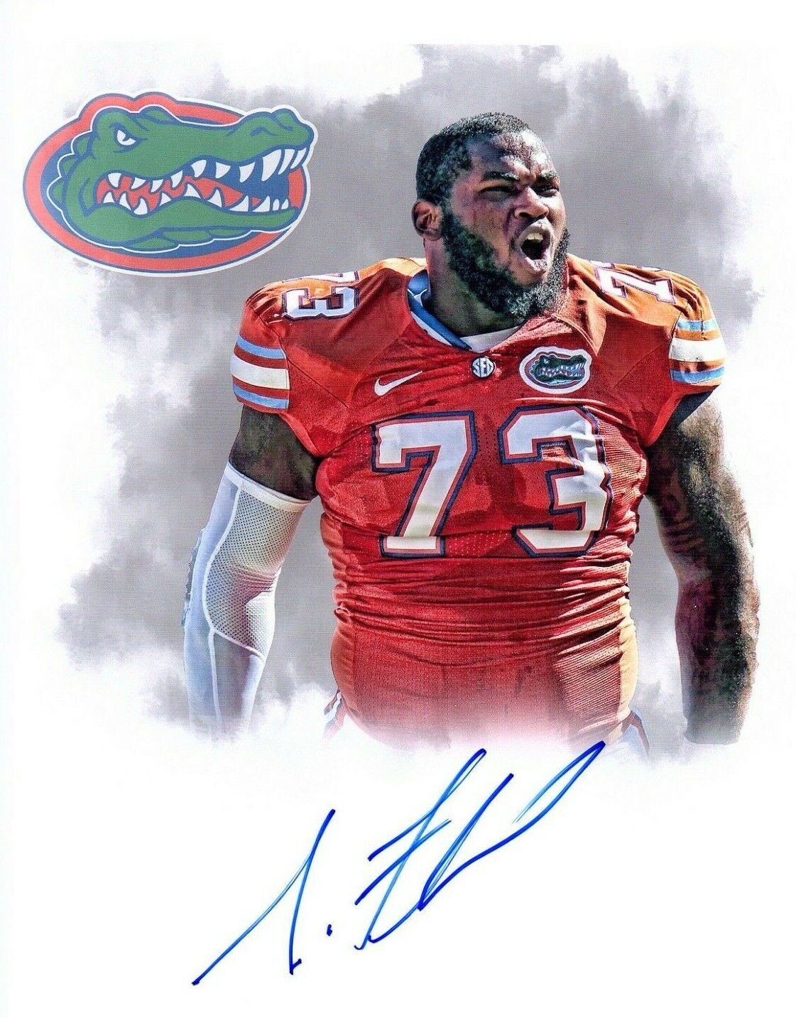 Sharrif Floyd Florida Gators hand signed autographed football Photo Poster painting 2013 Draft c