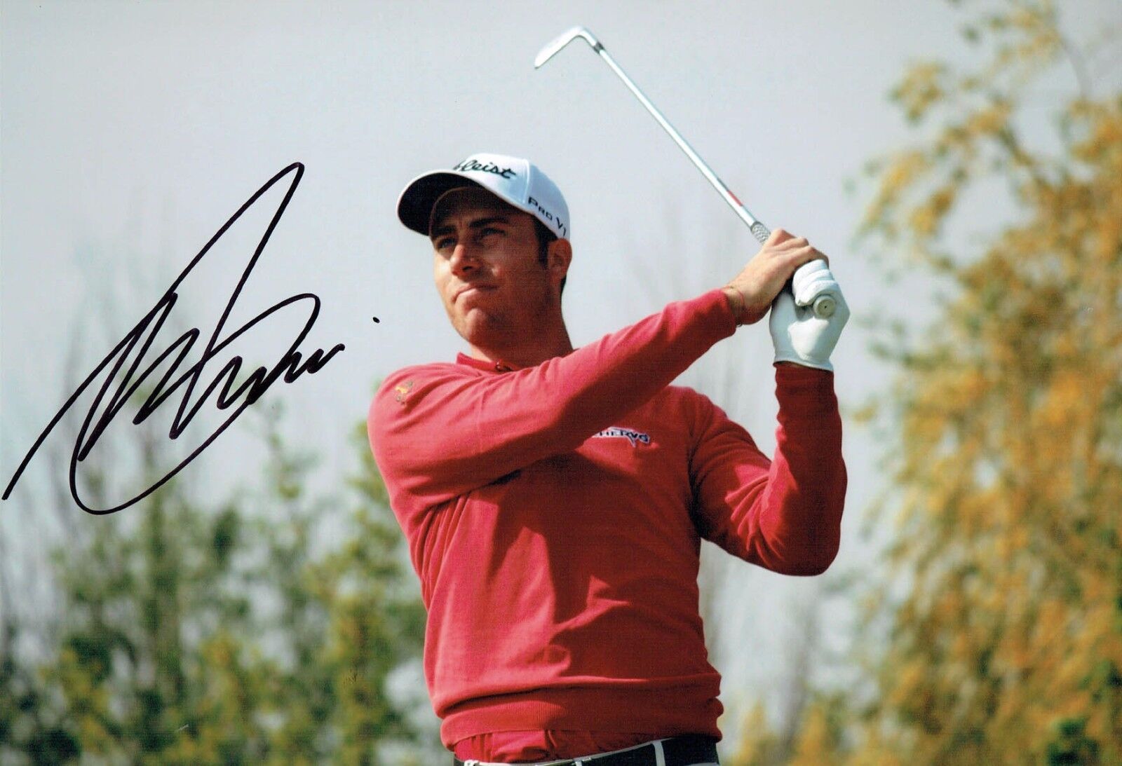 Nino BERTASIO 2017 Signed 12x8 Photo Poster painting C Autograph Italian Golfer Golf AFTAL COA