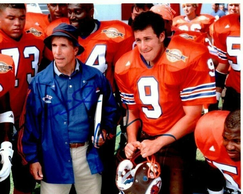 Adam sandler and henry winkler signed autographed the waterboy 8x10 Photo Poster painting