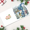 (US Only)6PCS DIY Xmas Gnome Diamond Art Greeting Cards Congratulations Cards & Gifts