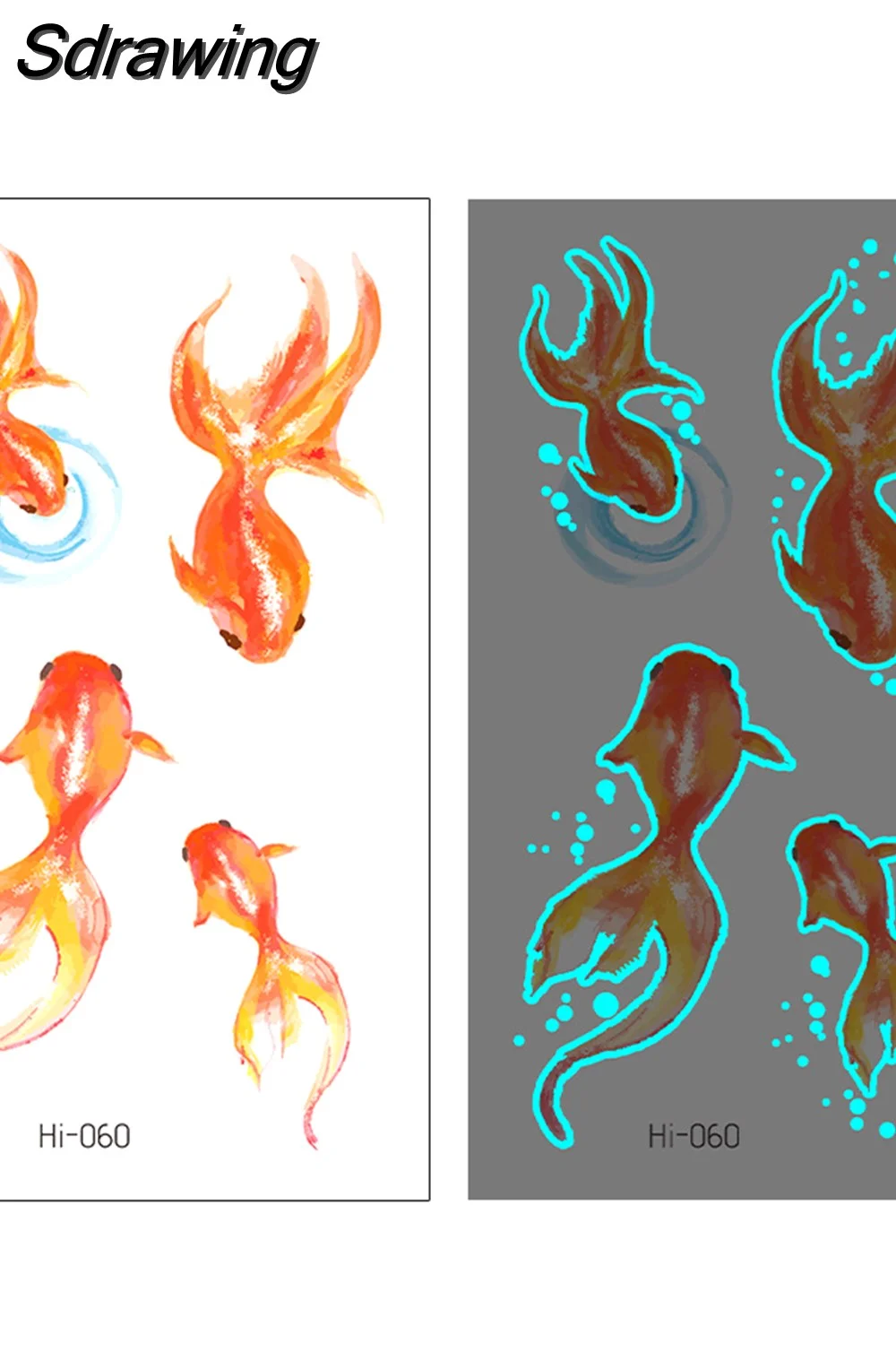 Sdrawing Temporary Tattoo Stickers Lovely Cat Star Rabbit panda Animal Festival Party Glowing Cool Face Tatoo for kid Women