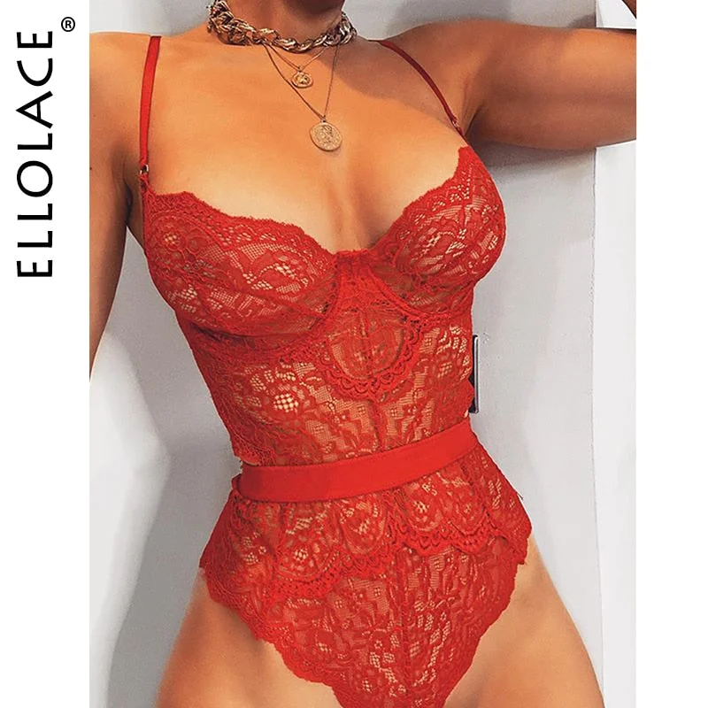 Ellolace Lace Body Sexy Bodysuit Women Backless Overalls For Women Bodysuits Bodycon Rompers Body Women Backless Jumpsuit Women