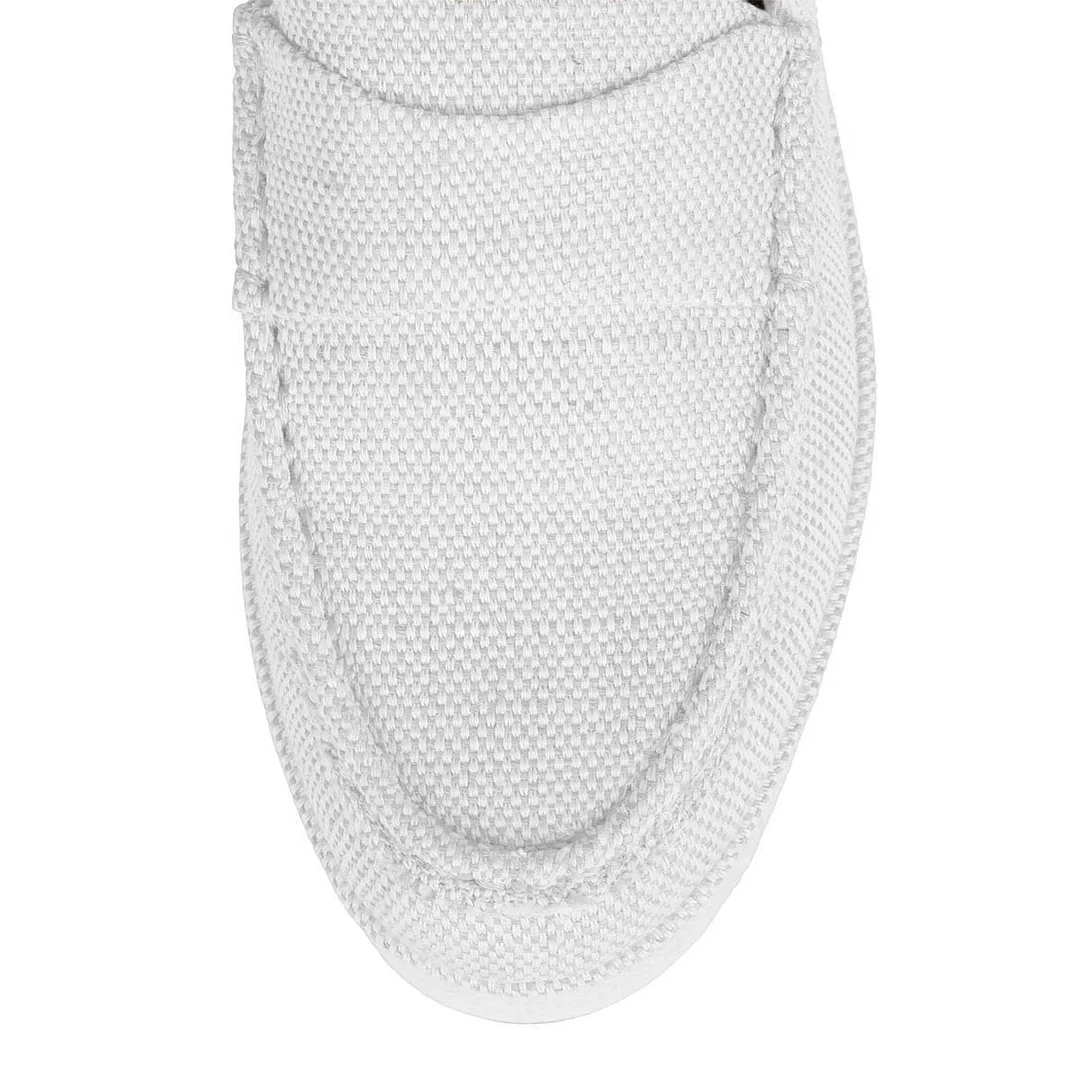 YDN White Round Toe Wedge Heel Simple Platform Loafers Women