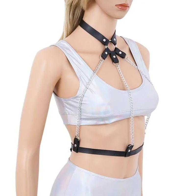 Billionm Fullyoung Female Cosplay Erotic Leather Harness Ladies Sexy Lingerie Toys For Adults Women Belts Suspenders Lingerie BDSM Fetish