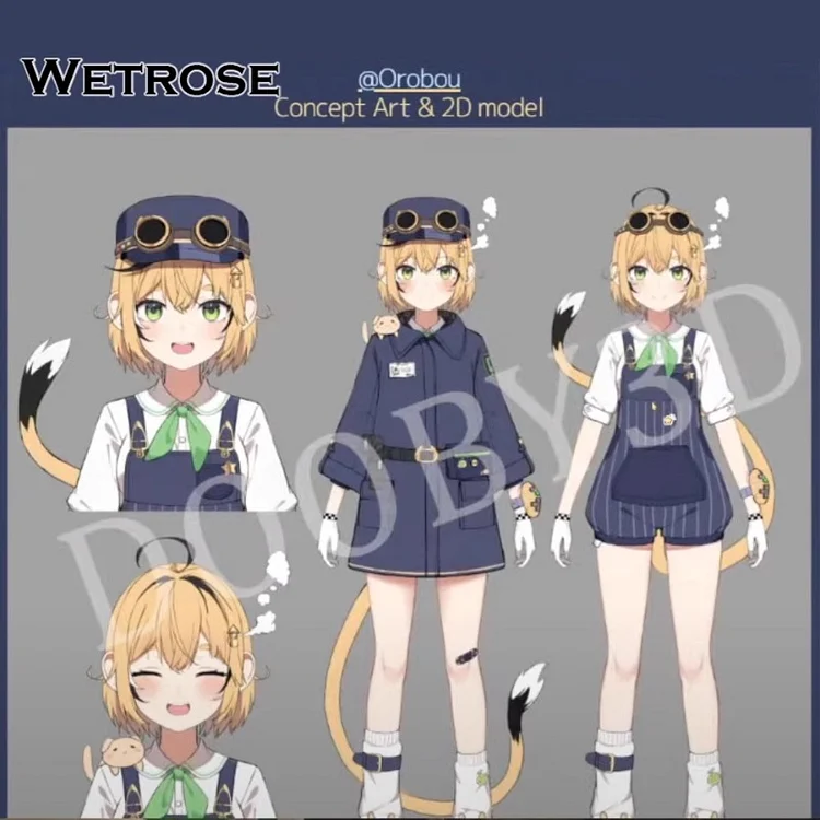 【Deposit Poll】Wetrose Dooby New Vtuber Cosplay Costume Full Set