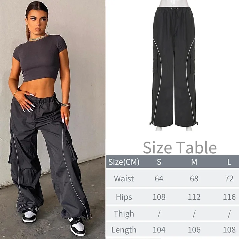 Tawnie Y2K Cargo Pants Women's Baggy Pants 2022 Autumn Streetwear Fairycore Oversized Trousers Vintage Casual Loose Sweatpants