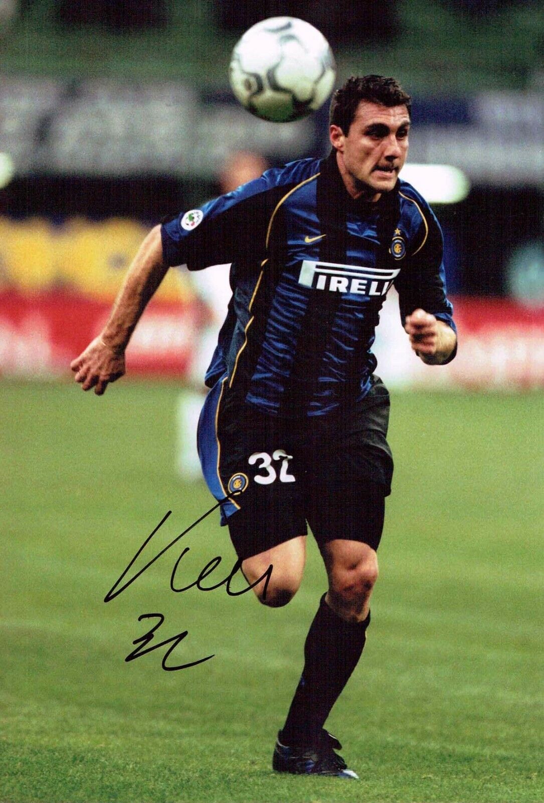 Christian VIERI Signed Autograph 12x8 Photo Poster painting 1 AFTAL COA Inter MILAN ITALY