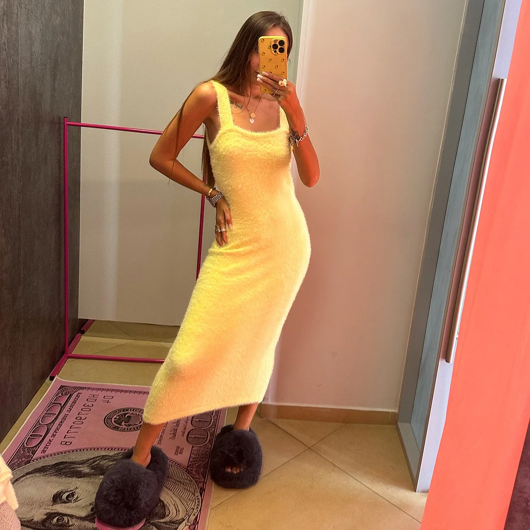 Brownm Brownm Autumn New Sea Horse Hair Sling Knitted Skirt + Jacket Two Sets Of Women | Slimming Comfortable Temperament Fashion