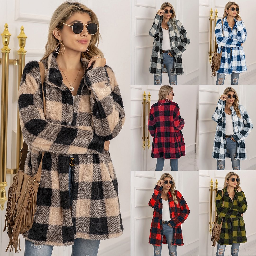 Buffalo Check Plush Coat