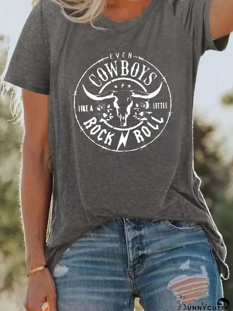 Even Cowboys Like a Little Rock n Roll Tee