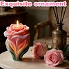 3D Rose Flower Mould Silicone Wave Spiral Candle Mould Reusable Easy To Demold for Wedding Valentine Day DIY Home Decor Gift (Style B)