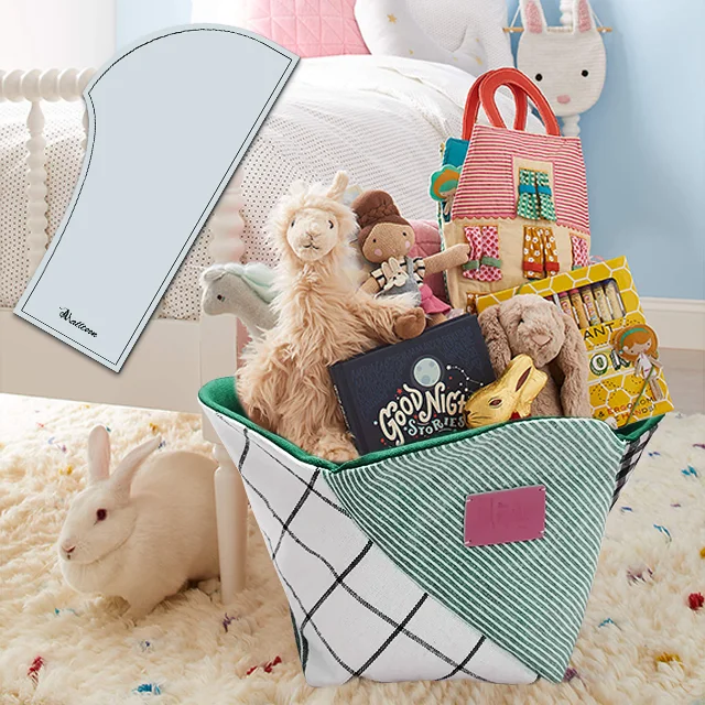 Storage Basket Sewing Template with Instruction