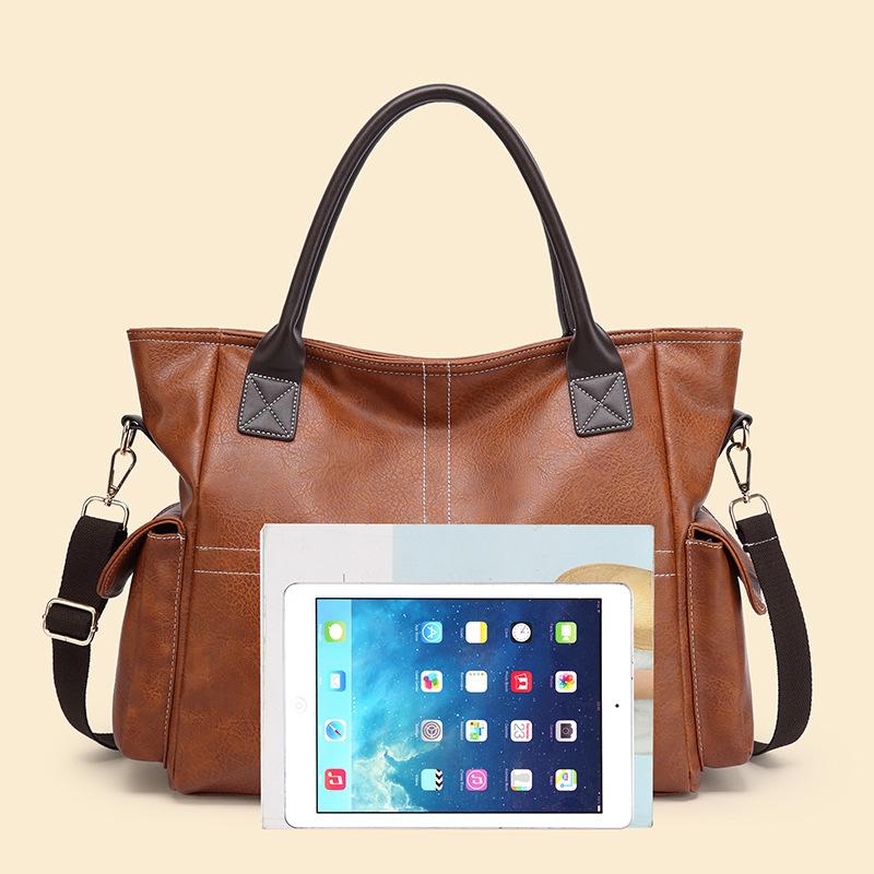 Vintage high-capacity tote bag