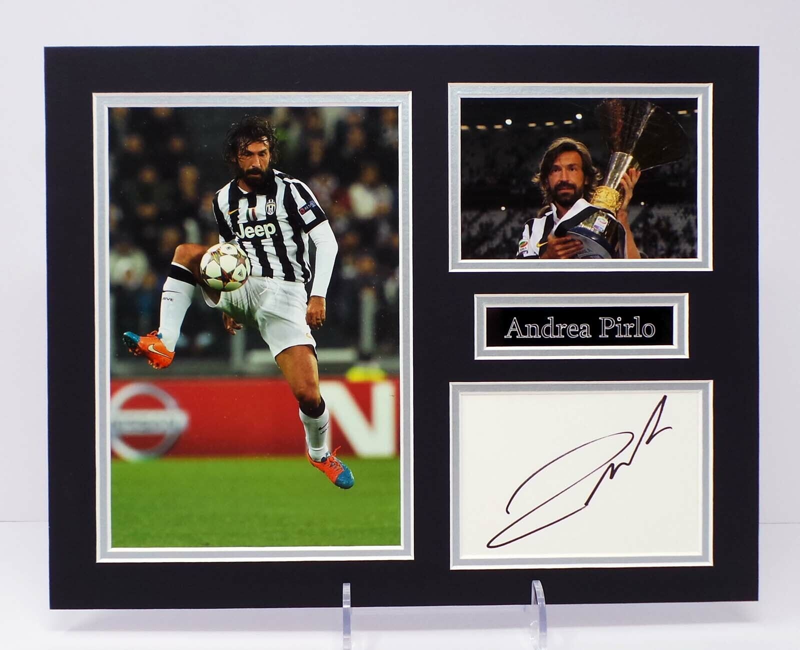 Andrea PIRLO Signed & Mounted Photo Poster painting AFTAL RD COA Juventus Italy Football Legend