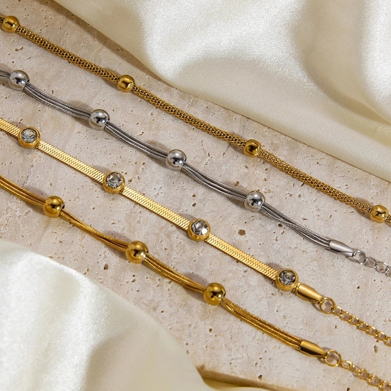 Elegant Lady Streetwear Geometric 304 Stainless Steel Stainless Steel Bracelets In Bulk