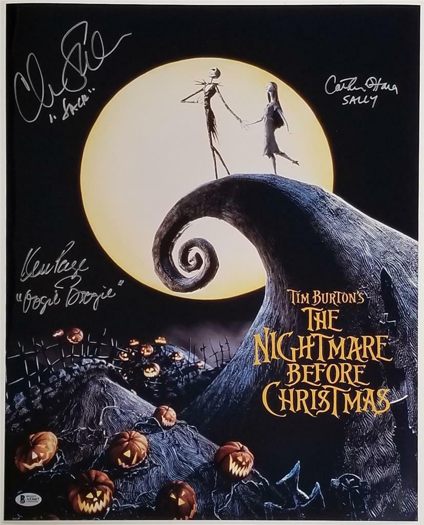 Nightmare Before Christmas cast signed 16x20 Photo Poster painting BAS COA Sarandon O'Hara Page