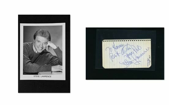 Steve Lawrence - Signed Autograph and Headshot Photo Poster painting set