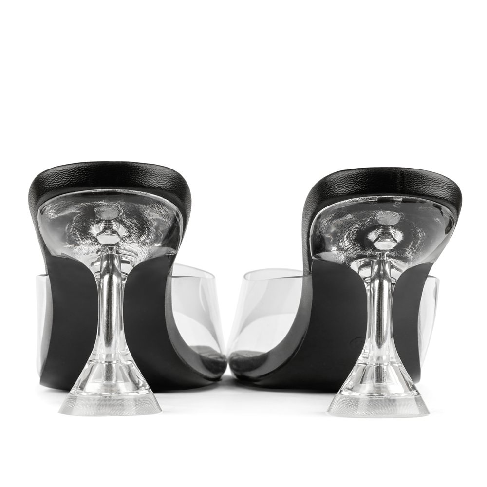 7cm/2.76''  Transparent Low Heeled Sandals Women's Slippers