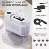 Portable small tabletop ice maker with cube ice automatic ice box