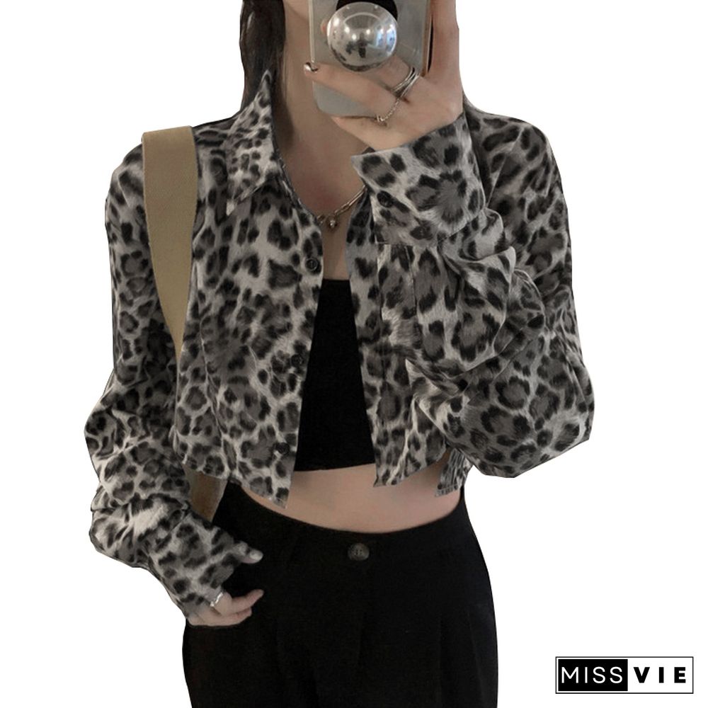 Striped Streetwear Korean Fashion Cropped Jackets Autumn Long Sleeve Turn Down Collar Bomber Jacket Womens Outwear