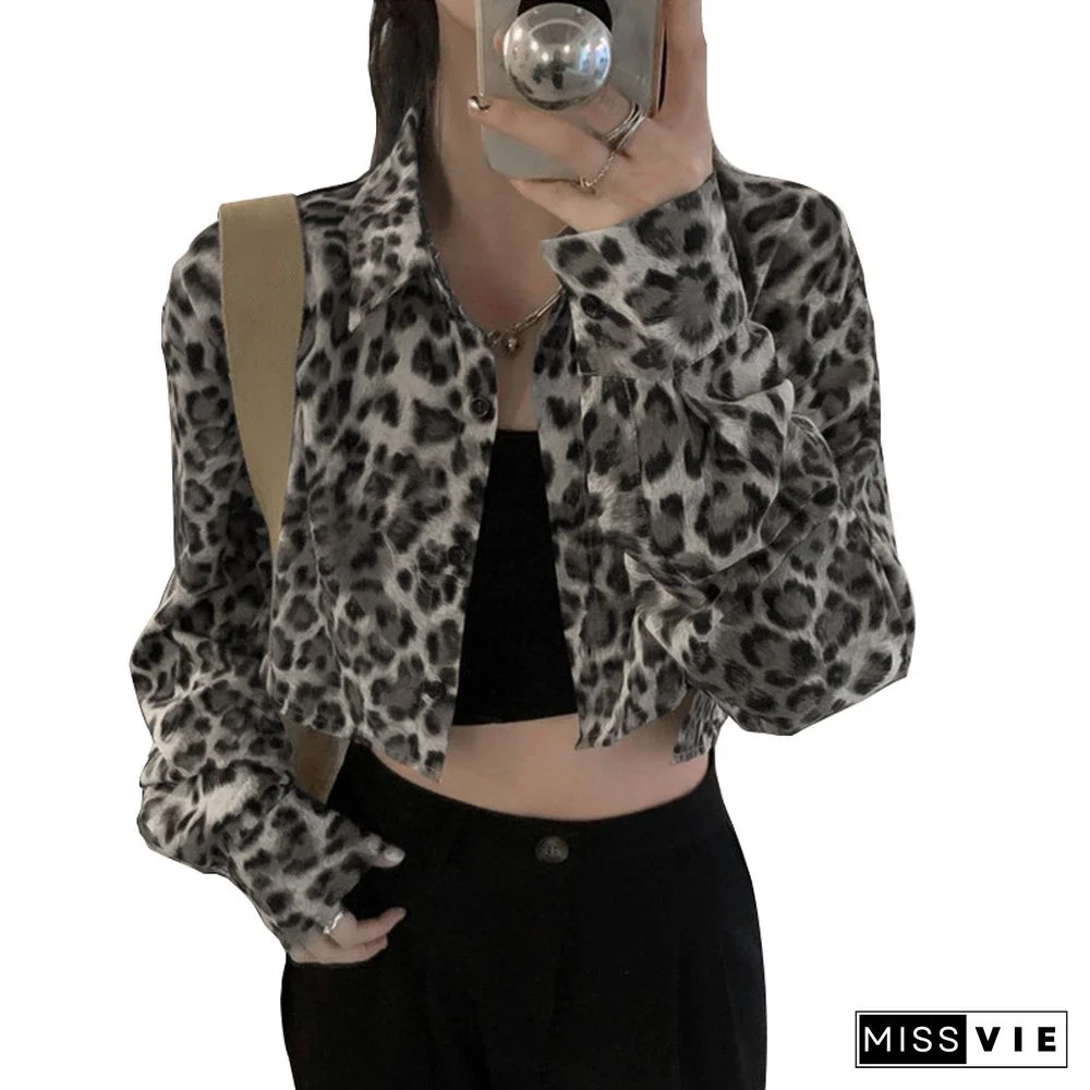 Striped Streetwear Korean Fashion Cropped Jackets Autumn Long Sleeve Turn Down Collar Bomber Jacket Womens Outwear