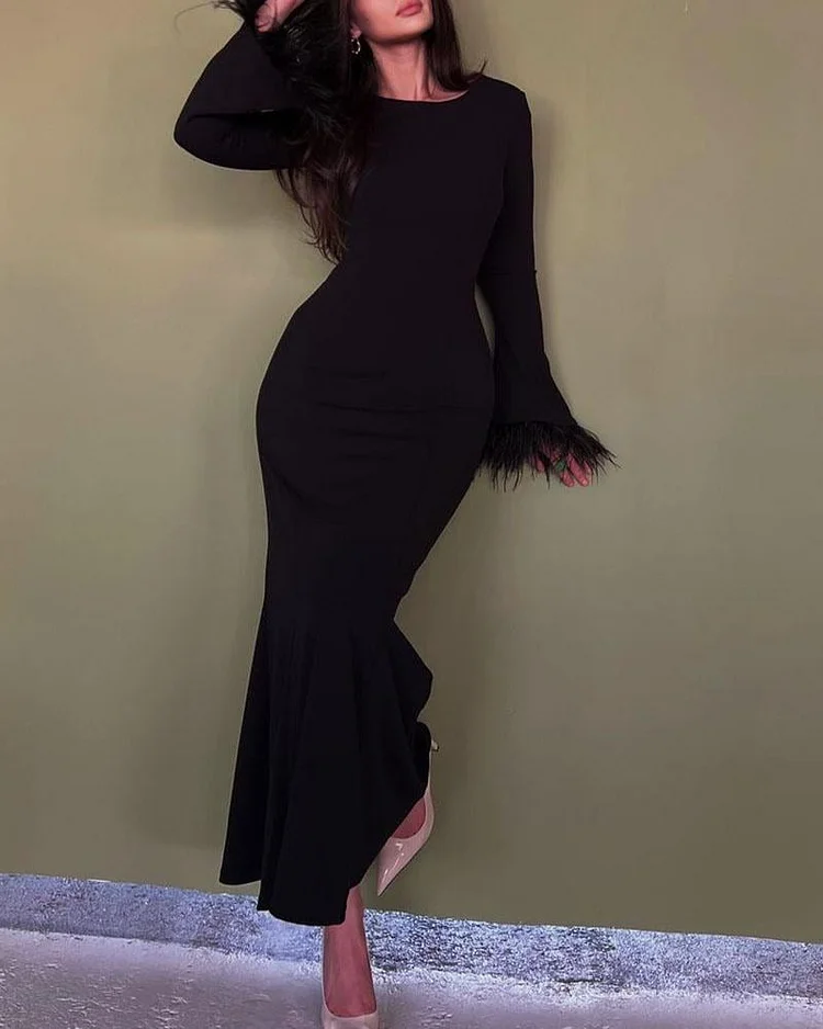 Feather Panel Dress