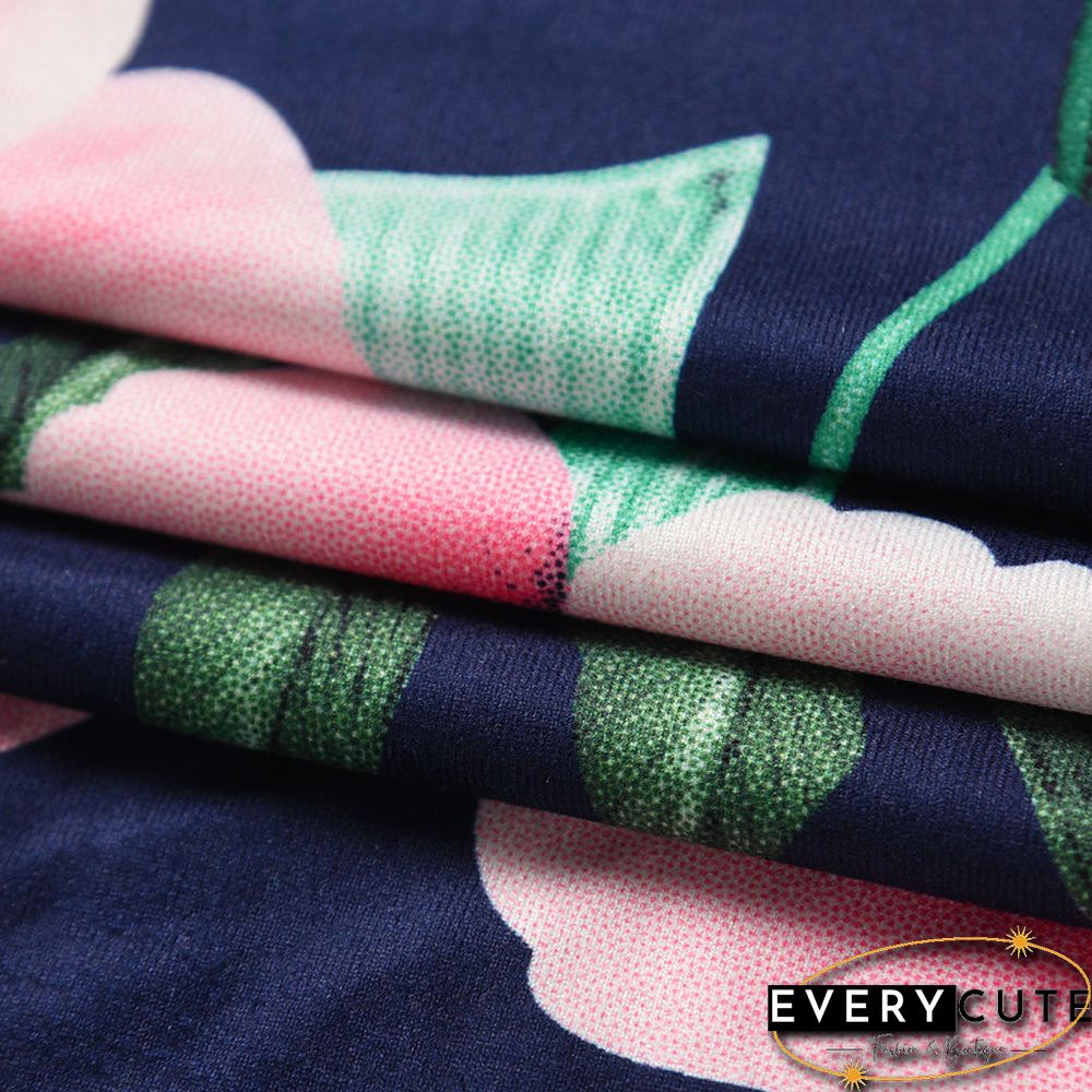 Adjustable Spaghetti Strap Floral V Neck Maxi Dress