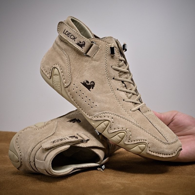 LAST DAY 70% OFF - Unisex Italian Handmade Suede Velcro High Boots trabladzer