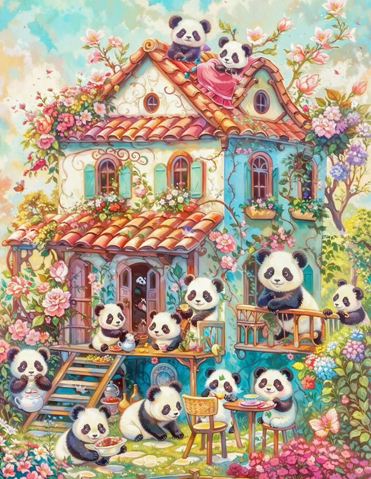 Full Round Diamond Painting-Flower Book And Cat Illustration Animal 40*50cm
